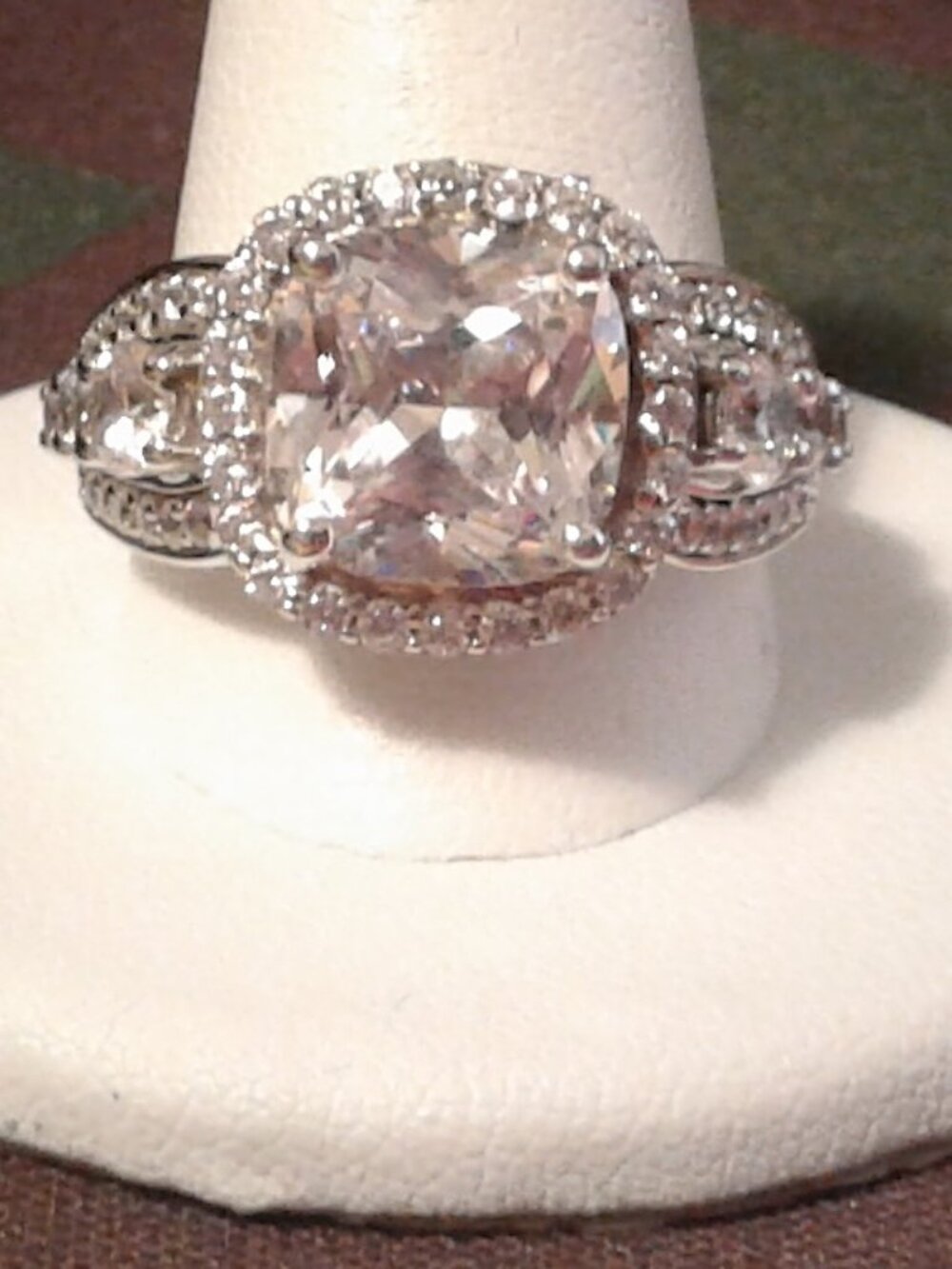 BJH442 Bella Luce CZ Platinum Plated Halo Design Ring 9.81ctw. Size 10 LNC